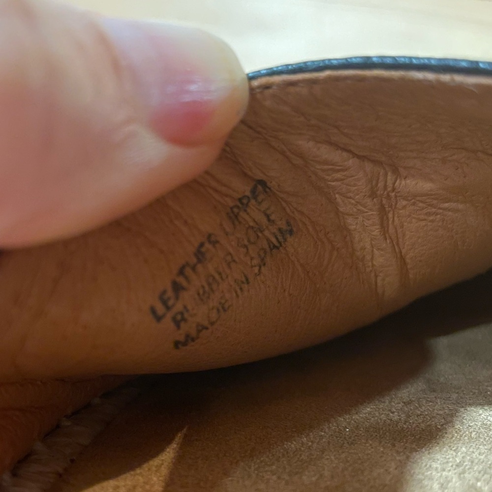 Anthropologie’s Maypol Black Leather Espadrilles in Size 8 - Picture 11 of 11